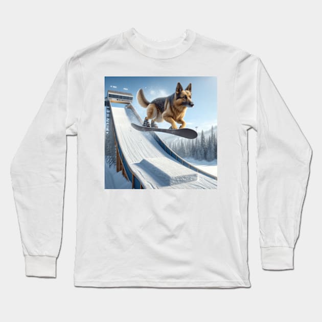 German Shepard Action Puppies Long Sleeve T-Shirt by PCH5150